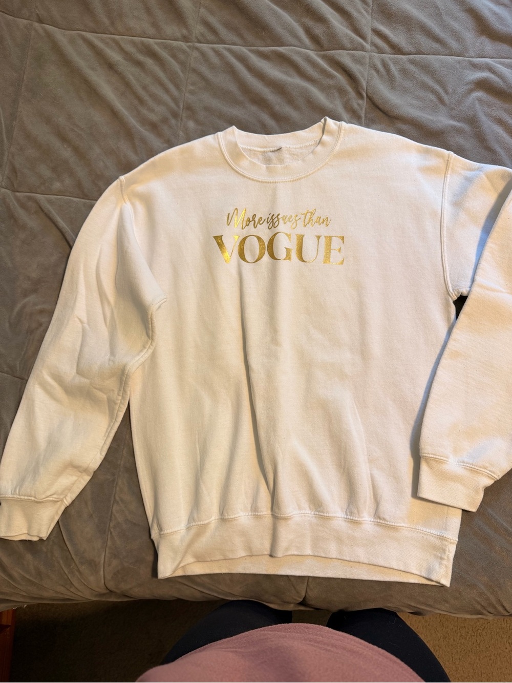 Sweatshirt with Gold "VOGUE"
